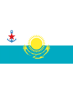 Flagge: XL Naval Ensign of Kazakhstan  |  Querformat Fahne | 2.16m² | 100x200cm 