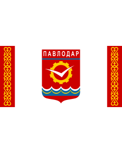Bandera de  Pavlodar | Pavlodar, Kazakhstan |  bandera horizontal | 1.35m² | 80x160cm 