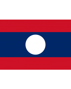 Flag: Lao People's Democratic Republic |  landscape flag | 0.7m² | 7.5sqft | 70x100cm | 2x3ft 