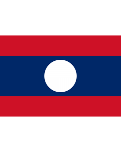 Flagge: XS Laos  |  Querformat Fahne | 0.375m² | 50x75cm 