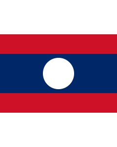 Flag: Lao People's Democratic Republic |  landscape flag | 0.24m² | 2.5sqft | 40x60cm | 1.3x2foot 