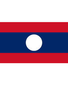 Flag: Lao People's Democratic Republic |  landscape flag | 3.75m² | 40sqft | 150x250cm | 5x8ft 