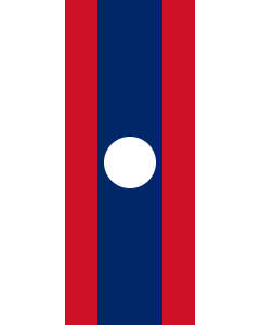 Bandera: Bandera vertical con manga cerrada para potencia Laos |  bandera vertical | 3.5m² | 300x120cm 