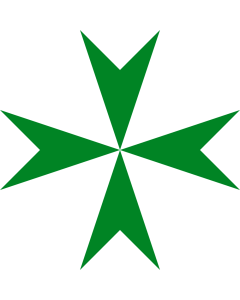Flag: Order of Saint Lazarus |  0.7m² | 7.5sqft | 85x85cm | 33x33inch 