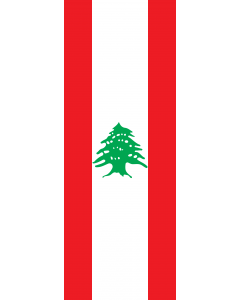 Vertical Hanging Beam Flag: Lebanon |  portrait flag | 6m² | 64sqft | 400x150cm | 13x5ft 