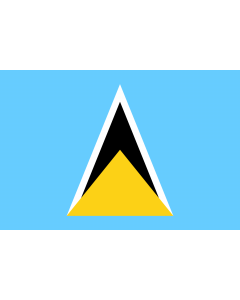 Flag: Saint Lucia |  landscape flag | 2.16m² | 23sqft | 120x180cm | 4x6ft 