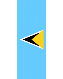 Vertical Hanging Beam Flag: Saint Lucia |  portrait flag | 6m² | 64sqft | 400x150cm | 13x5ft 