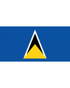 Bandera: Saint Lucia  1979–2002 | Saint Lucia, 1979 |  bandera paisaje | 1.35m² | 80x160cm 