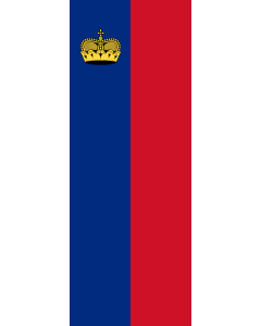 Bandera de  Liechtenstein |  bandera vertical | 6m² | 400x150cm 