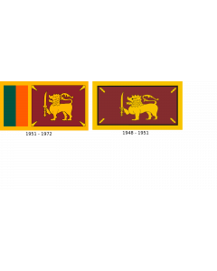 Flagge: Large Dominion of Ceylon  |  Querformat Fahne | 1.35m² | 80x160cm 