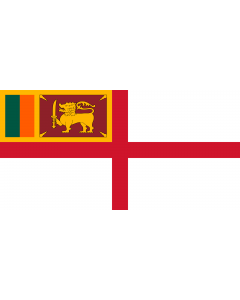 Flagge: Large Naval Ensign of the Royal Ceylon Navy  |  Querformat Fahne | 1.35m² | 80x160cm 