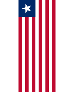 Vertical Hanging Swivel Crossbar Banner Flag: Liberia |  portrait flag | 3.5m² | 38sqft | 300x120cm | 10x4ft 