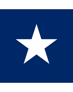Flag: The Star in Blue Box from flag of Liberia |  2.16m² | 23sqft | 150x150cm | 60x60inch 
