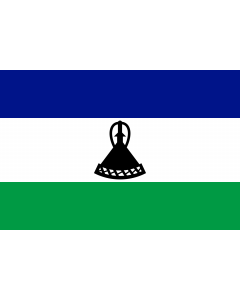 Flag: Lesotho |  landscape flag | 2.16m² | 23sqft | 120x180cm | 4x6ft 