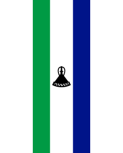 Banner-Flagge:  Lesothos  |  Hochformat Fahne | 6m² | 400x150cm 