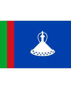 Bandera: Lesotho  1966 | The first flag of the nation of Lesotho |  bandera paisaje | 1.35m² | 90x150cm 