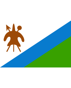 Bandera: Lesotho  1987-2006 | Lesotho 1987-2006 | Lesota |  bandera paisaje | 1.35m² | 90x150cm 