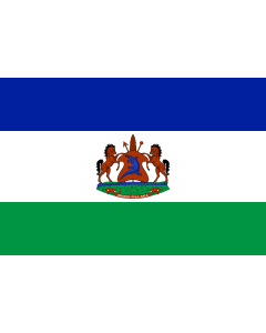 Flag: Royal Standard of Lesotho from October 4, 2006 |  landscape flag | 0.06m² | 0.65sqft | 20x30cm | 8x12in 