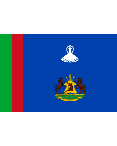 Flag: Royal Standard of Lesotho between 1966 - 1987 |  landscape flag | 1.35m² | 14.5sqft | 90x150cm | 3x5ft 