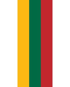 Vertical Hanging Beam Flag: Lithuania |  portrait flag | 3.5m² | 38sqft | 300x120cm | 10x4ft 
