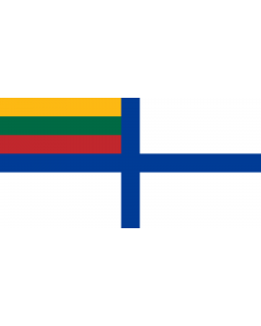 Flag: Naval Ensign of Lithuania |  landscape flag | 2.16m² | 23sqft | 100x200cm | 40x80inch 