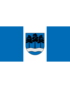 Flag: Ogre, Latvia |  landscape flag | 0.06m² | 0.65sqft | 17x34cm | 7x14inch 