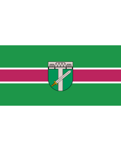 Flag: Skrunda, Latvia |  landscape flag | 1.35m² | 14.5sqft | 80x160cm | 30x60inch 