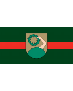 Flag: City of Talsi, Latvia |  landscape flag | 1.35m² | 14.5sqft | 80x160cm | 30x60inch 