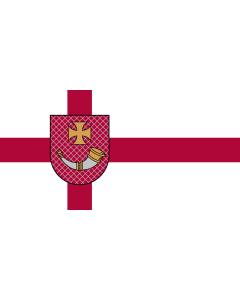 Flag: City of Ventspils, Latvia |  landscape flag | 1.35m² | 14.5sqft | 80x160cm | 30x60inch 