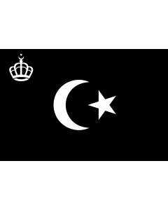 Flag: Royal standard of King Idris of Libya |  landscape flag | 1.35m² | 14.5sqft | 90x150cm | 3x5ft 