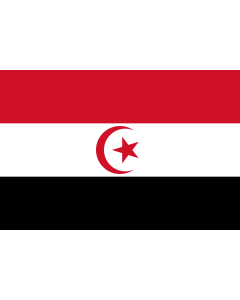 Bandera de  République Arabe Islamique  Union tuniso-libyenne | République arabe islamique  Union tuniso-libyenne  d après la description figurant dans le protocole de l union rapporté dans le livre Les trois décennies Bourguiba de Tahar Belkhodja |  band