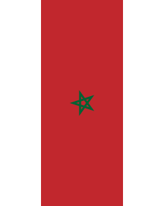 Vertical Hanging Swivel Crossbar Banner Flag: Morocco |  portrait flag | 3.5m² | 38sqft | 300x120cm | 10x4ft 