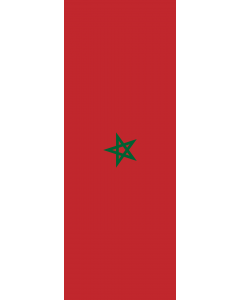 Vertical Hanging Beam Flag: Morocco |  portrait flag | 6m² | 64sqft | 400x150cm | 13x5ft 