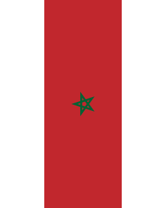 Vertical Hanging Beam Flag: Morocco |  portrait flag | 6m² | 64sqft | 400x150cm | 13x5ft 