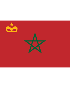 Bandera: Civil Ensign of Morocco |  bandera paisaje | 1.35m² | 90x150cm 