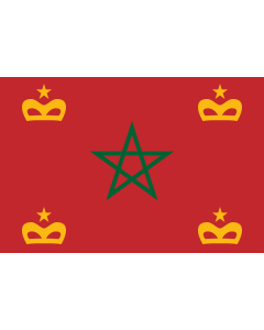 Drapeau: Naval Ensign of Morocco |  drapeau paysage | 2.16m² | 120x180cm 