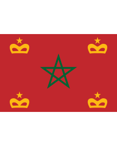 Bandera: Naval Ensign of Morocco |  bandera paisaje | 1.35m² | 90x150cm 