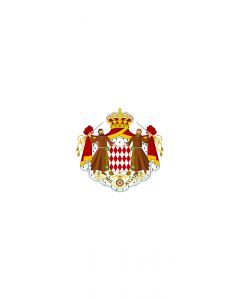 Vertical Hanging Beam Flag: Monaco | portrait flag | 6m² | 64sqft | 400x150cm | 13x5ft