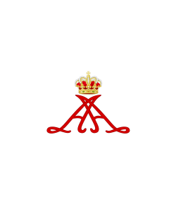 Flag: Personal standard of Prince Alberto II of Monaco |  landscape flag | 1.35m² | 14.5sqft | 90x150cm | 3x5ft 
