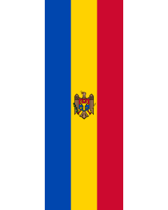 Flag: Moldova |  portrait flag | 6m² | 64sqft | 400x150cm | 13x5ft 