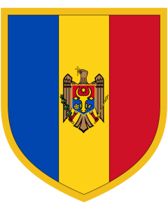 Bandera de  Scudetto Moldova |  bandera vertical | 2.16m² | 160x140cm 