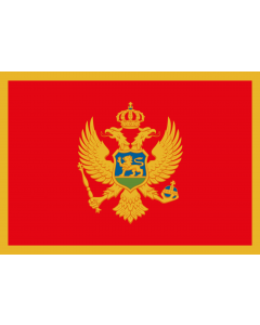 Flag: Montenegro |  landscape flag | 0.7m² | 7.5sqft | 70x100cm | 2x3ft 