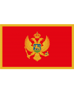 Flag: Montenegro |  landscape flag | 1.35m² | 14.5sqft | 90x150cm | 3x5ft 