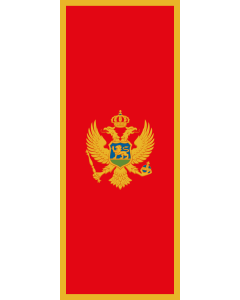 Flagge:  Montenegro  |  Hochformat Fahne | 3.5m² | 300x120cm 