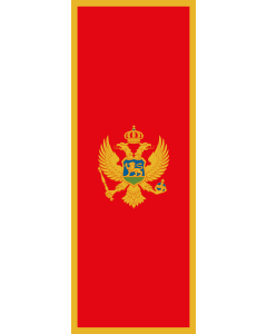 Flagge:  Montenegro  |  Hochformat Fahne | 6m² | 400x150cm 