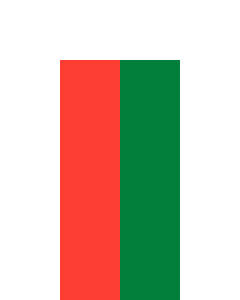 Bandera: Bandera vertical con manga cerrada para potencia Madagascar |  bandera vertical | 3.5m² | 300x120cm 