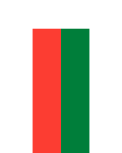 Bandera: Bandera vertical con manga cerrada para potencia Madagascar |  bandera vertical | 6m² | 400x150cm 