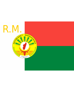 Drapeau: Presidential Standard of Madagascar |  drapeau paysage | 2.16m² | 120x180cm 
