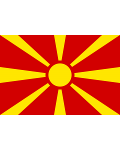 Flag: Macedonia |  landscape flag | 2.16m² | 23sqft | 120x180cm | 4x6ft 