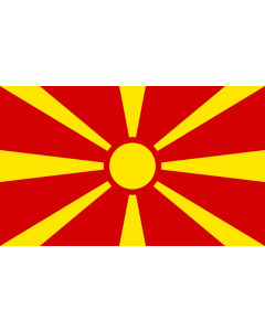 Bandera: República de Macedonia |  bandera paisaje | 1.35m² | 90x150cm 
